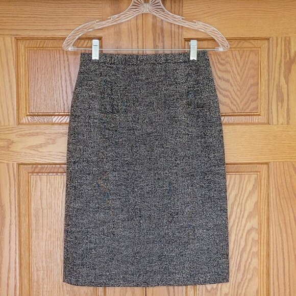 Talbots Petite Wool Blend Tweed Fully Lined Pencil Skirt Made in Italy Size 4 - Picture 1 of 9